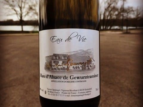 Eau-de-vie de marc d’Alsace du Domaine Vincent Spannagel